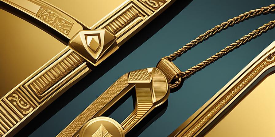 Collar dorado con cadena delicada y medalla brillante.