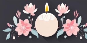 Arreglo floral pastel con velas y globos