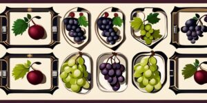 Bandeja de uvas en forma de cruz