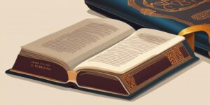 Biblia abierta con citas bíblicas grabadas