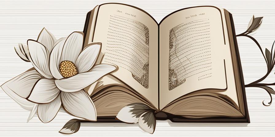 Biblia abierta rodeada de flores blancas