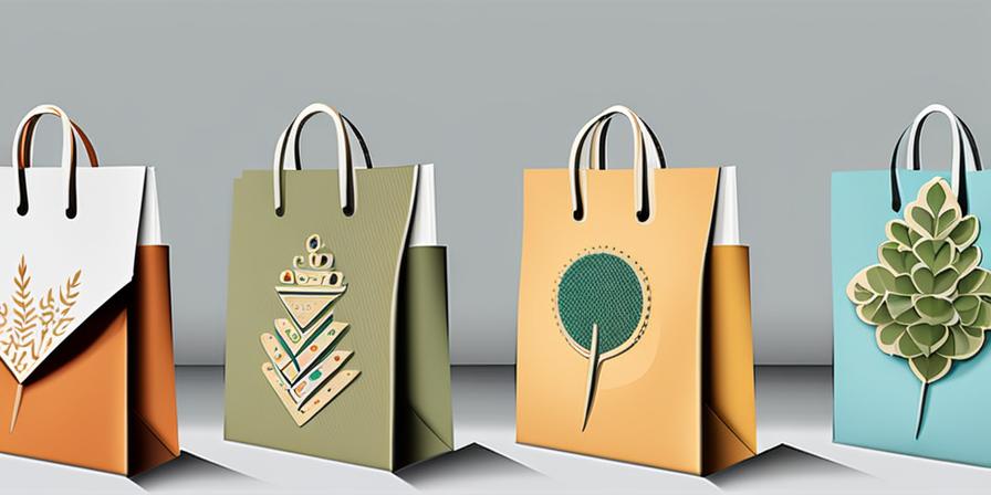 Una bolsa de papel reciclada decorada de manera creativa
