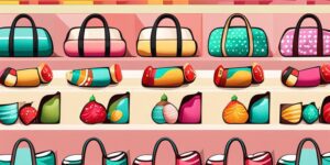 Juguetes y dulces en bolsas coloridas