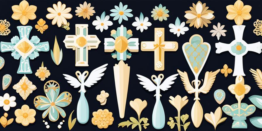 Bouquet de jabones con cruces y ángeles