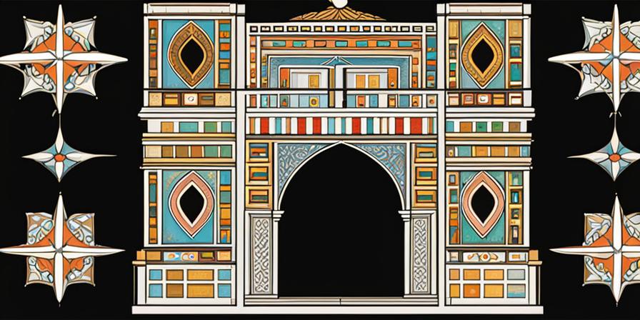 Caja blanca abierta con detalles religiosos coloridos