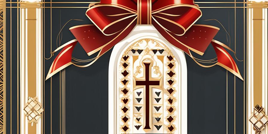 Caja de regalo personalizada con elementos religiosos y decorativos