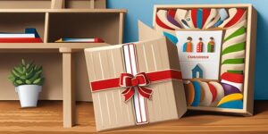 Caja de regalo abierta con figuras de Playmobil