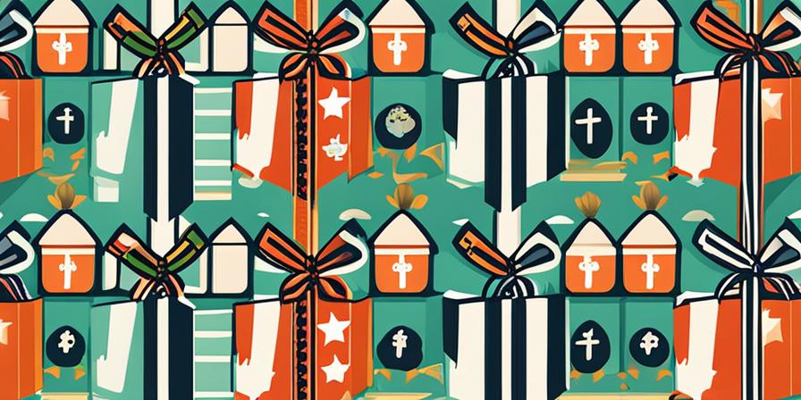 Cajas de regalo decoradas con motivos religiosos