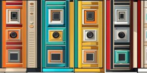 Collage de cajas de diferentes tamaños con diseños únicos