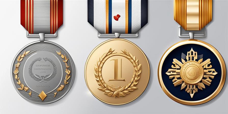 Medallas de plata con diseños elegantes y detallados