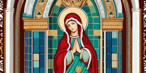 Virgen María siendo restaurada con cariño