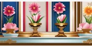 Flores coloridas embelleciendo un altar elegante