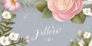Tarjeta de felicitación con flores y mensaje amoroso