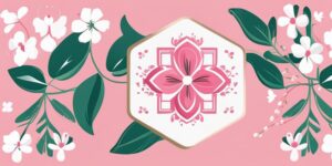 Jabón en forma de cruz con detalles florales en rosa y blanco