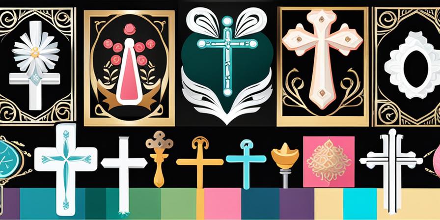Jabones en forma de cruces y ángeles coloridos