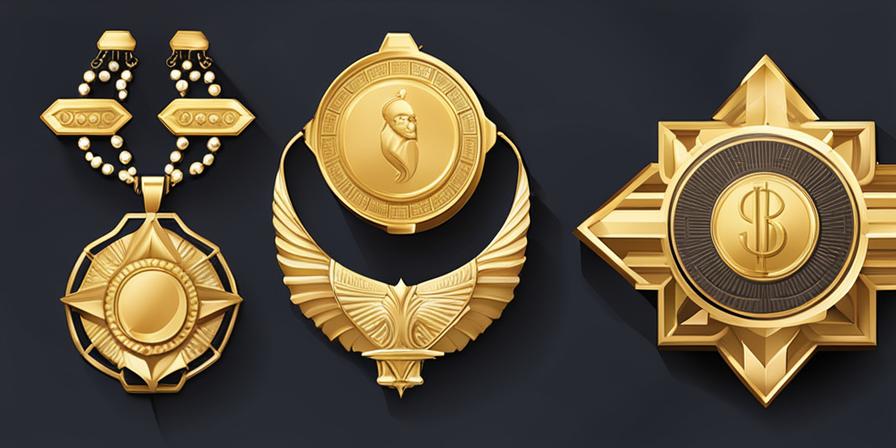 Medalla de oro con detalles elegantes