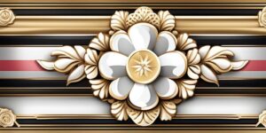 Medalla brillante con cruz y rosas blancas