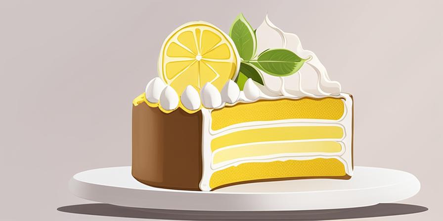 Rebanada de tarta de limón con merengue dorado