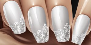 Diseños de uñas con esmalte blanco