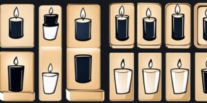 Caja de regalo con velas decorativas