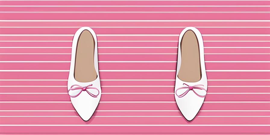 Zapatos blancos con lazo rosado, encantadores y dulces
