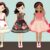 Collage de vestidos de niñas elegantes y encantadores