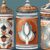 Jarra de porcelana con símbolos religiosos